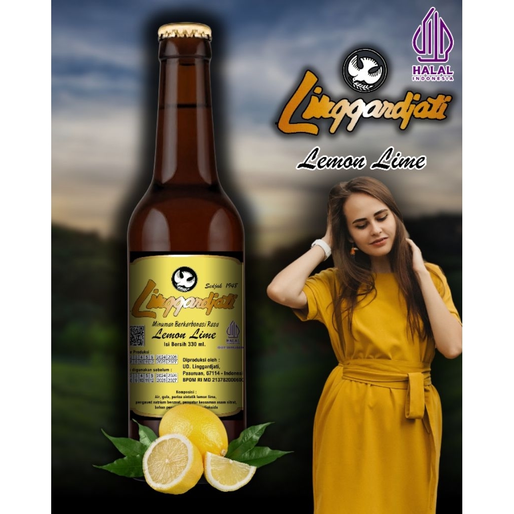 limun linggardjati lemon lime 330ml