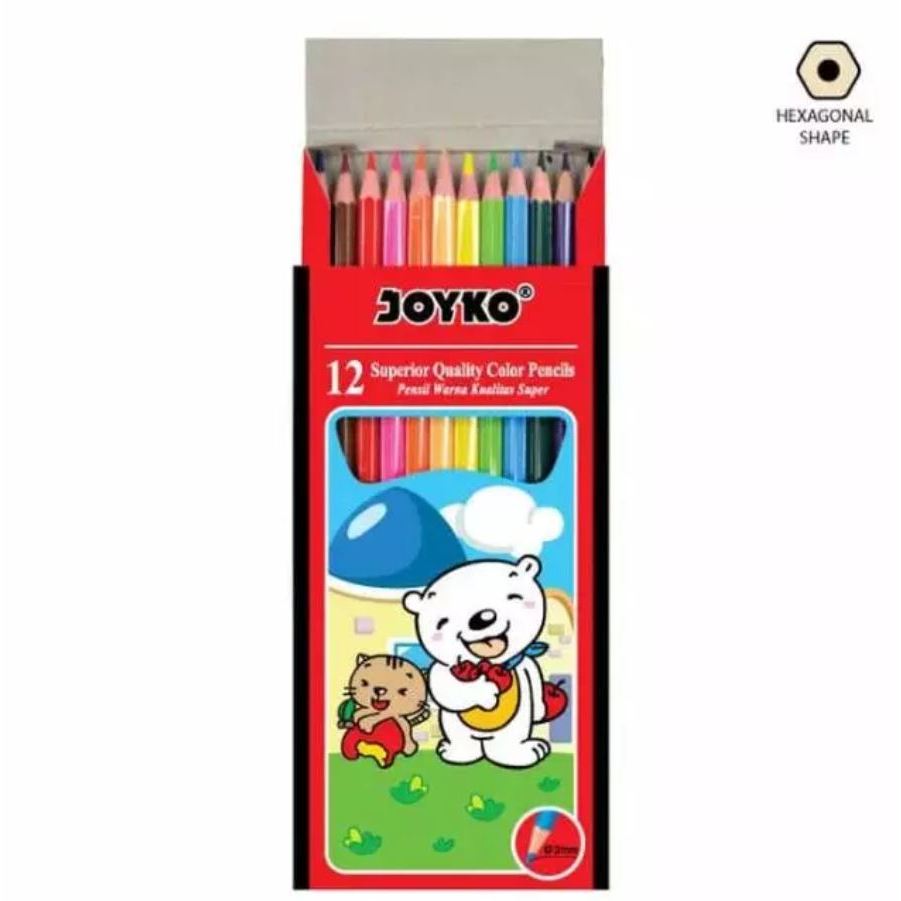 

Pensil Warna 12 Panjang Color Pencil Joyko Stationery