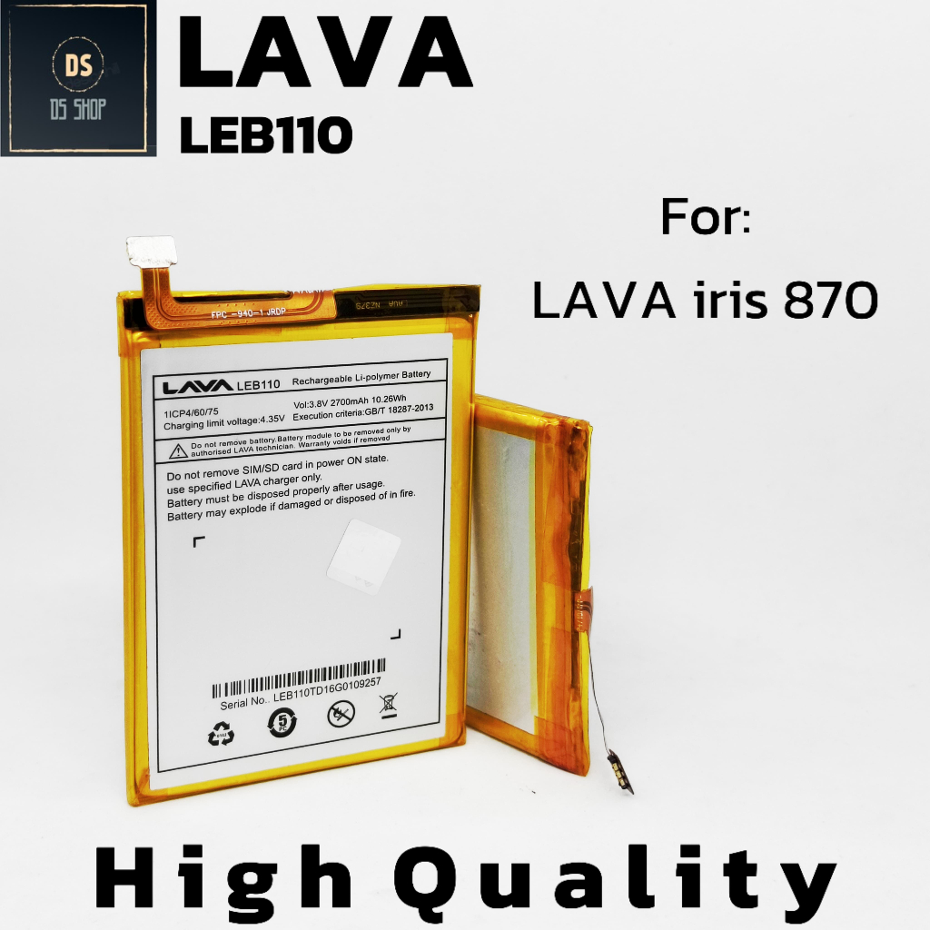 Baterai HP Lava Iris 870 LEB 110 Ori Original Batrai Batre HP