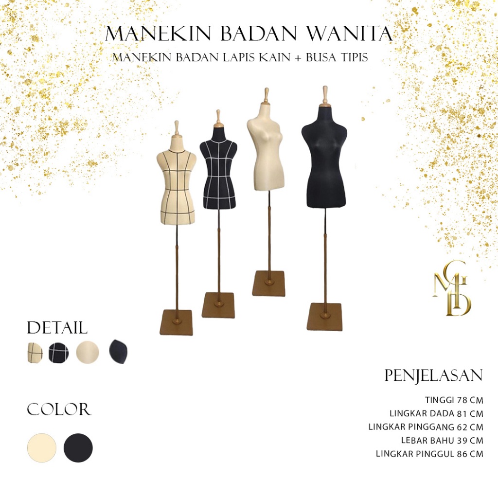 Manekin Badan Wanita Manekin Badan Lapis Kain ( BUSA TIPIS )