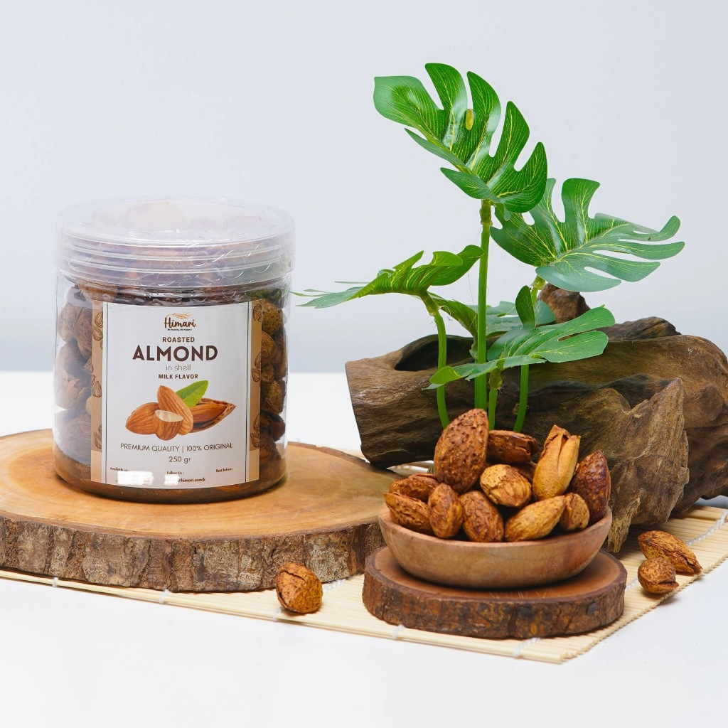 

Himari Kacang Almond Panggang Tanpa Kulit 275gr Cemilan Sehat Halal