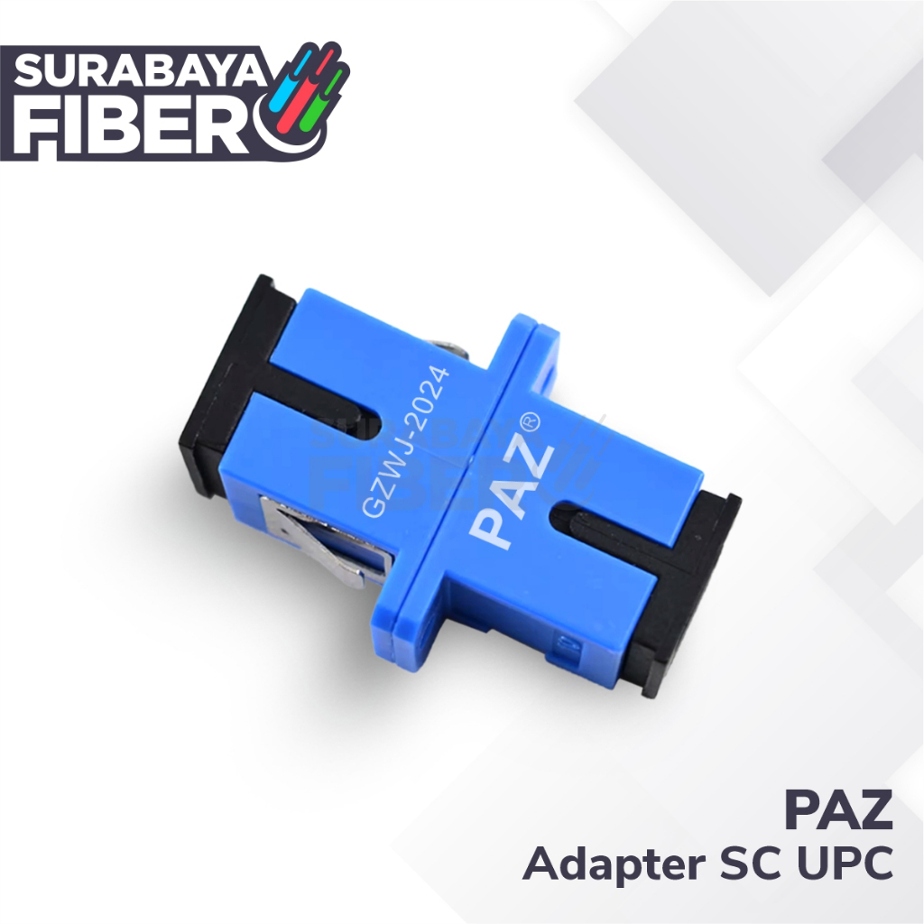 Adapter PAZ Original Satuan - Barel FO SC UPC - Adaptor ODC/ODP/Splitter/Roset - Coupler Fiber optik