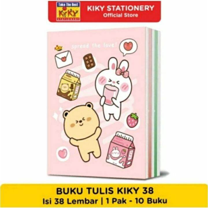 

Buku Tulis Kiky Isi 38 Per Pcs Motif Random