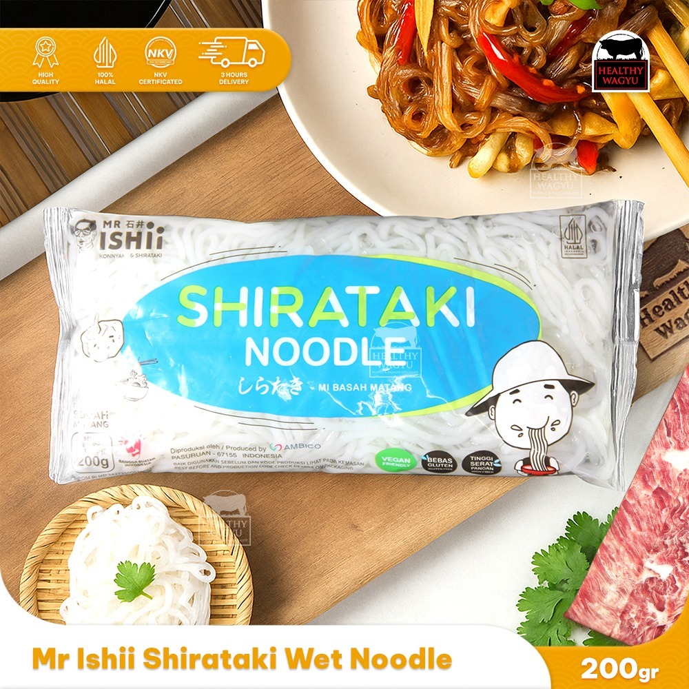 

Mr Ishii Mie Shirataki Konyakku Basah Hijau Diet Keto 200gr HealthyWagyu