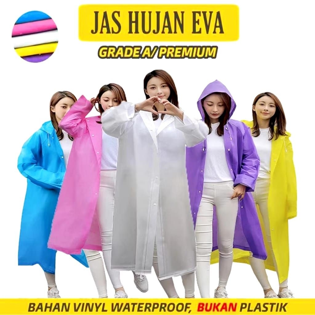 Jas Hujan Tebal / Jas Hujan Eva / Jas Hujan Dewasa / Jas Hujan Anak Anak / Jas Hujan Cewek Cowok /  