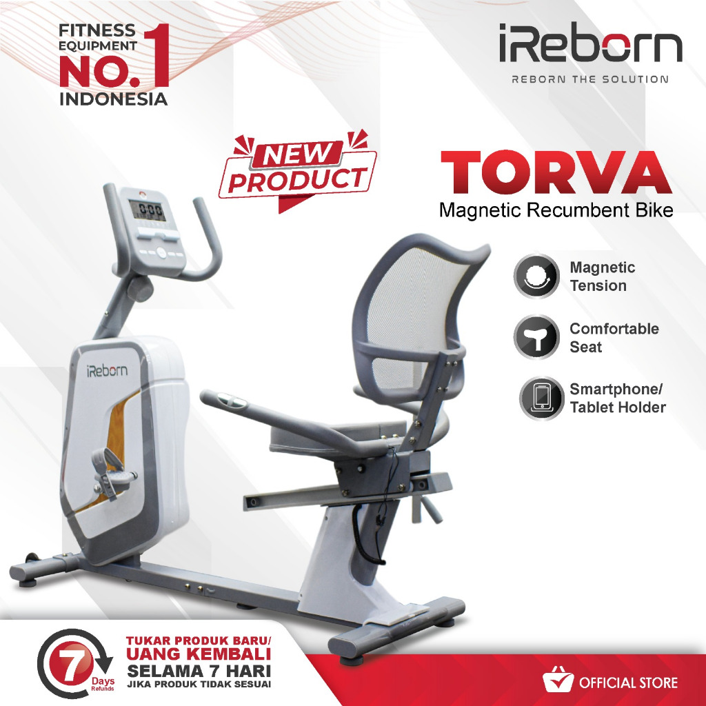 Sepeda Statis Kardio IReborn Torva Recumbent Bike