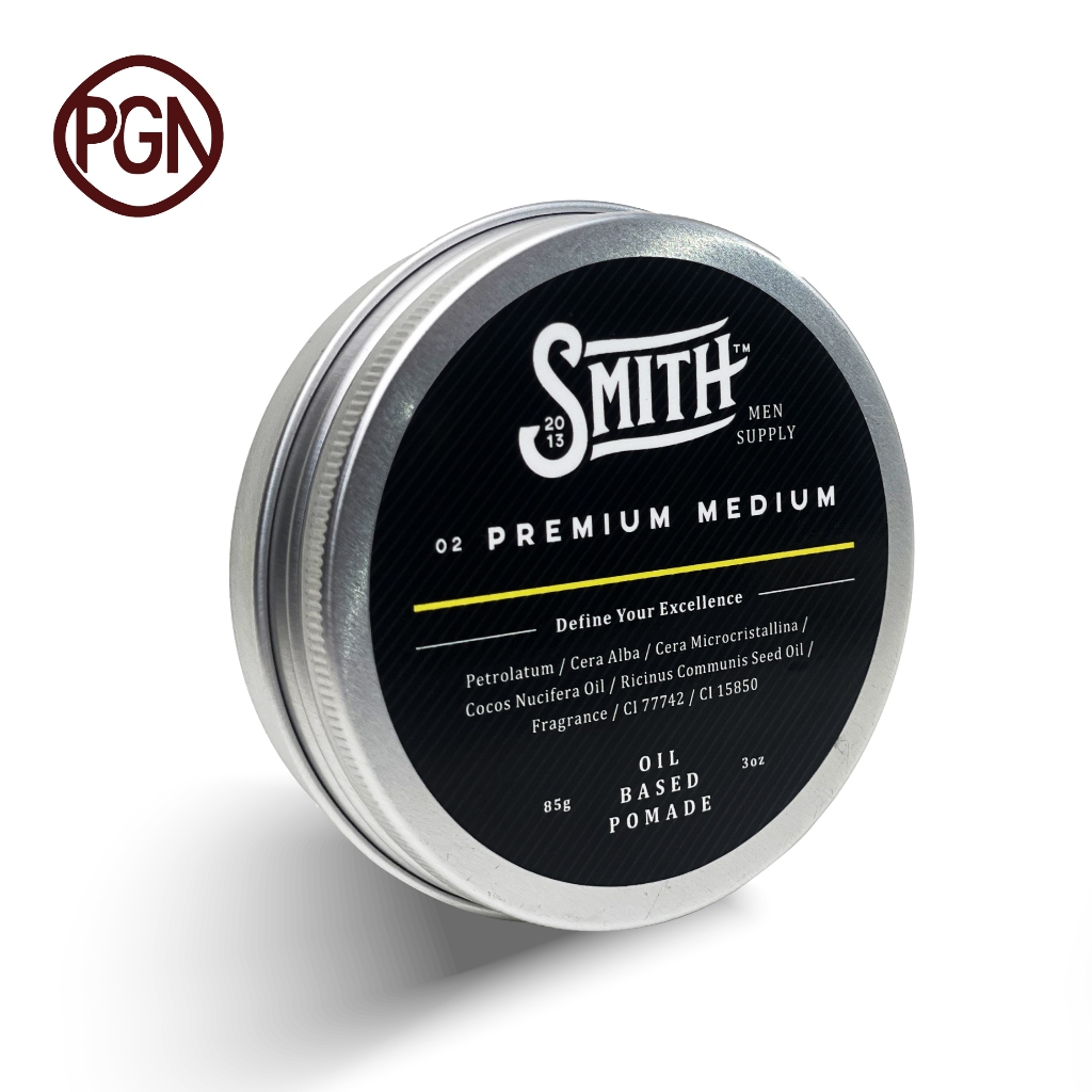 SMITH - Premium Medium Pomade Rambut Pria 85gr | Oil Based Hair Pomade | Minyak Rambut Styling | Smi