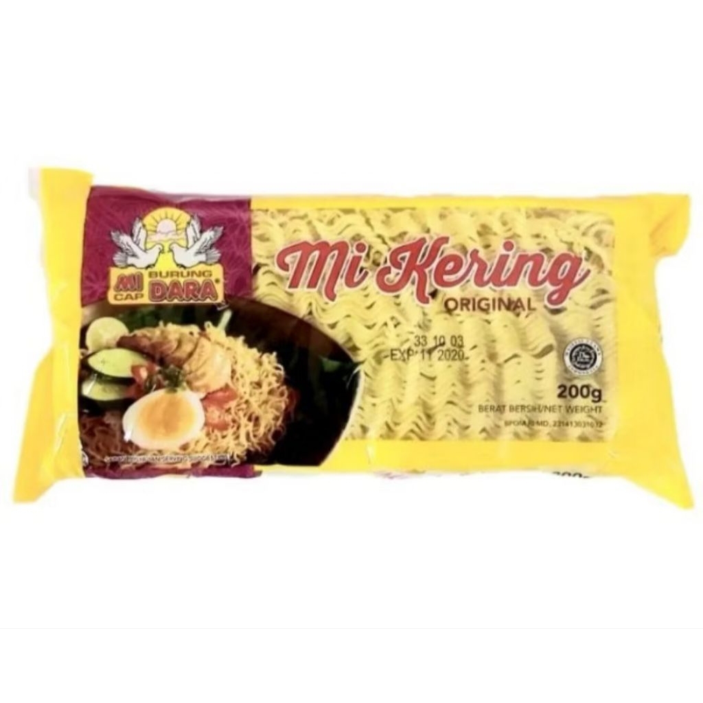

Mie cap Burung Dara / mi kuning / mie kuning burung dara