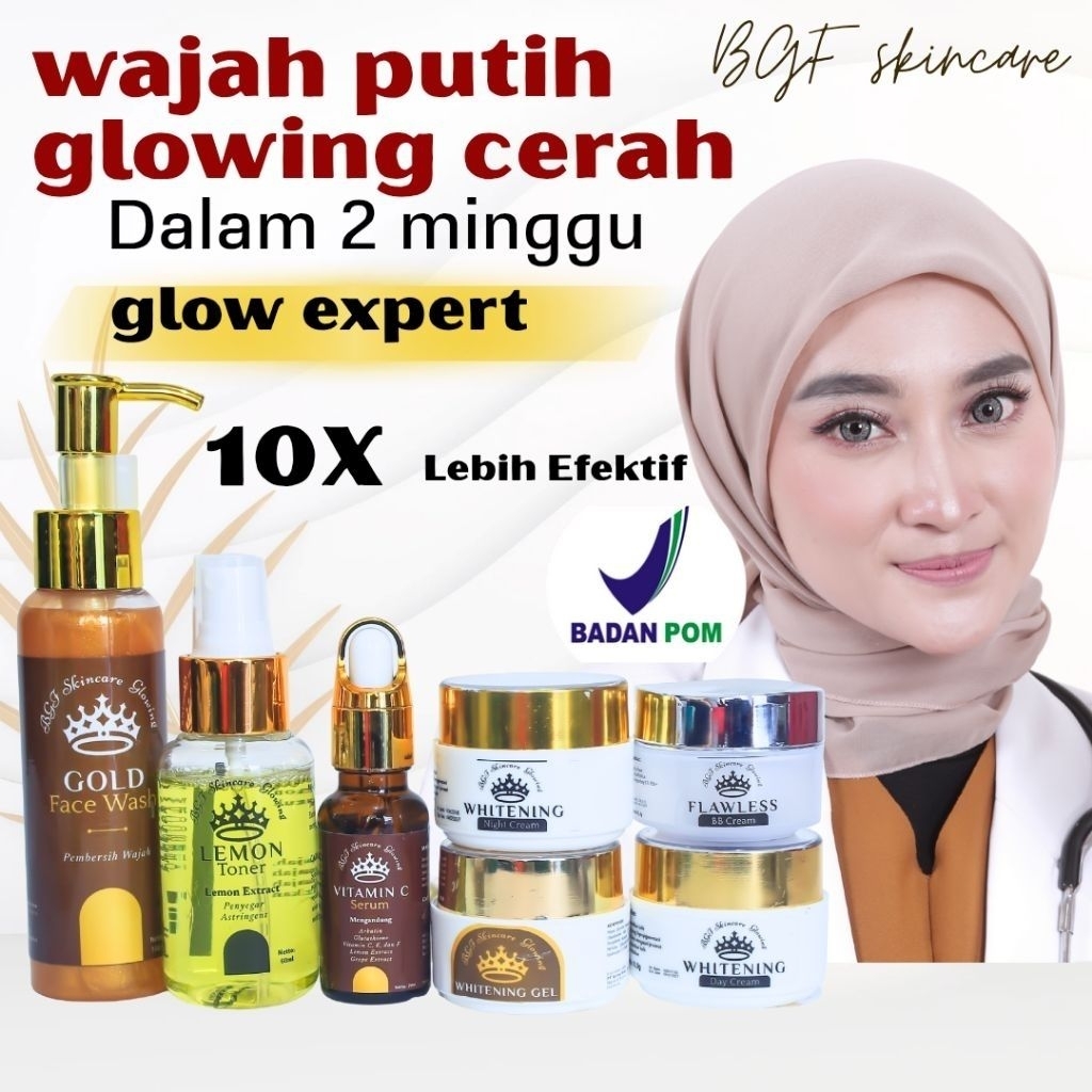 ecer Beauty glow farma skincare pemutih wajah menghilangkan flek hitam dan jerawat