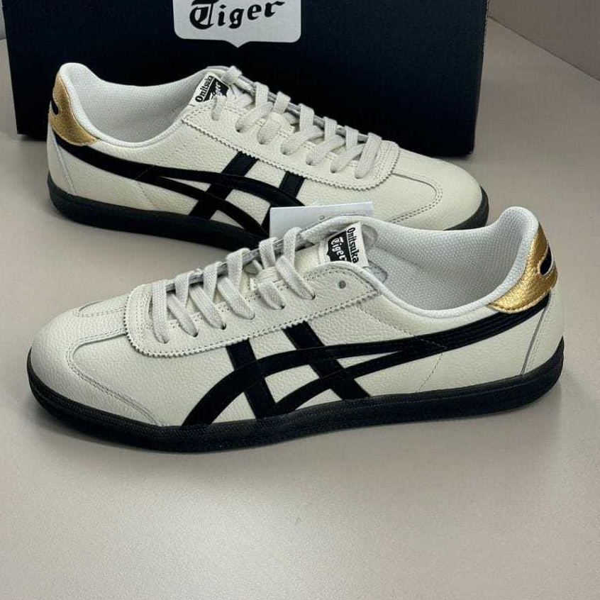 Limited Bisacod !!! Sepatu Sneakers Onitsuka Tokuten Wanita & Pria Cream Black Gold Hitam Navy