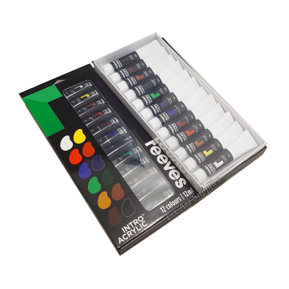 

KODE F74B Cat Akrilik Reeves 12 Warna Reeves Acrylic Intro 12x12ml Set