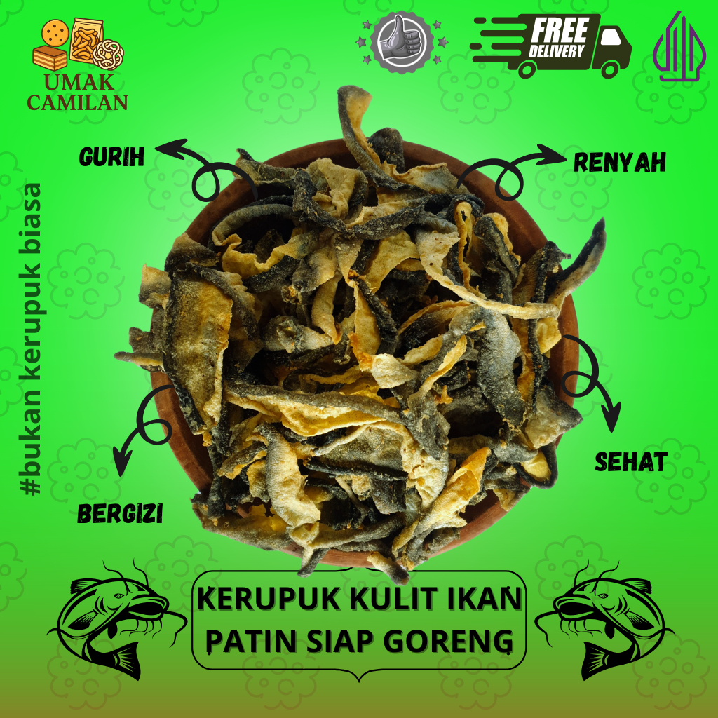 

Kerupuk Kulit Ikan Patin Mentah 1KG – Siap Goreng, Renyah, Cocok untuk Usaha & Camilan
