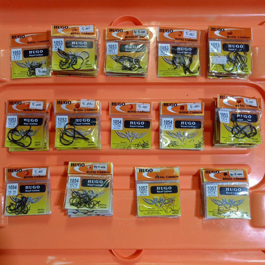 KAIL/MATA PANCING HUGO ROYAL CARBON Hook No. 1053 (Size 4,9,10,11,12,13,15) - 1054 (Size 1,2,13,14,1
