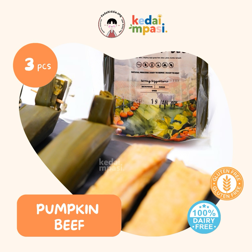 

KEDAIMPASI - Pumpkin beef (3pcs) tinggal kukus dengan daun pisang