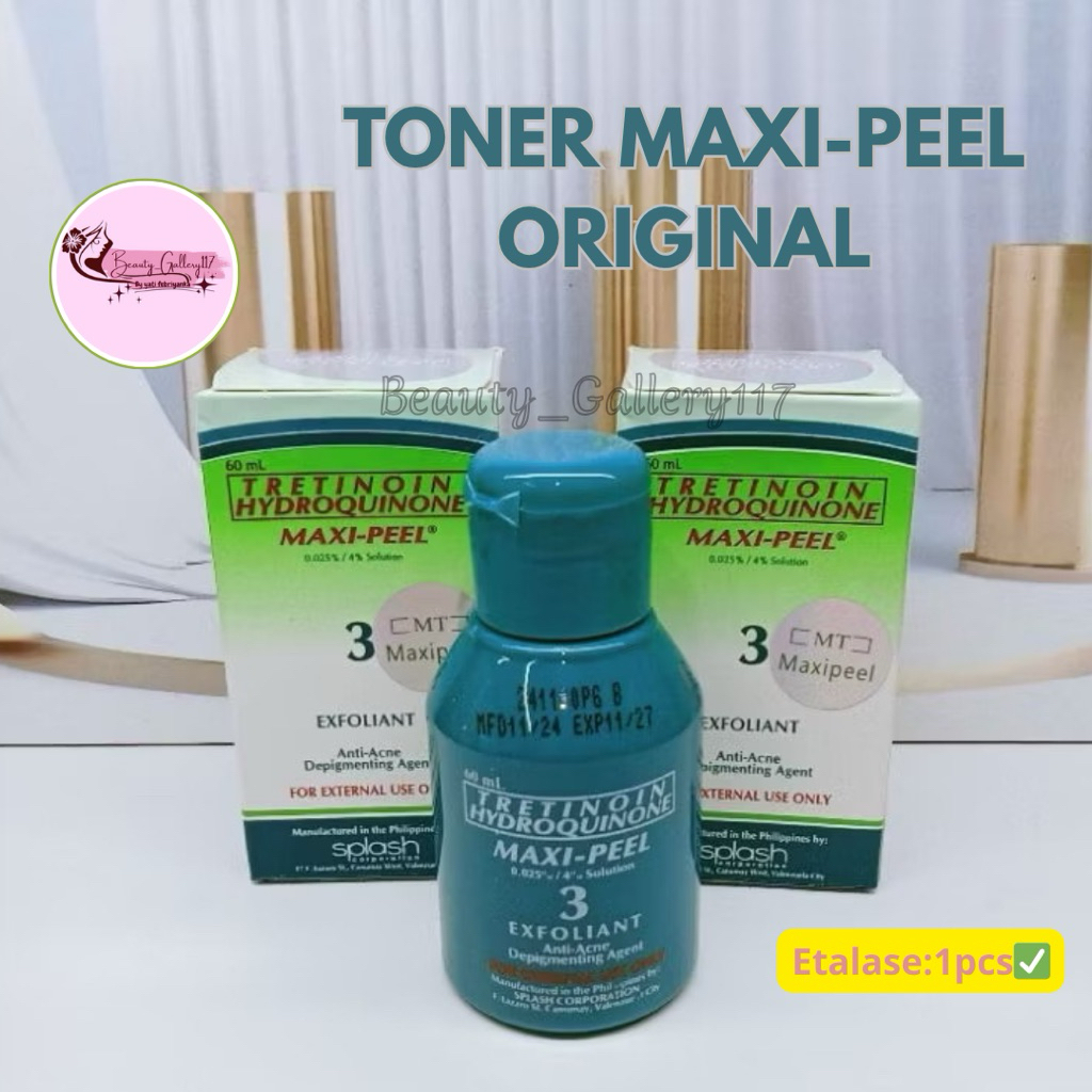 TONER MAXI PEEL 3 ANTI-ACNE HIJAU/TONER EXFOLIANT/MAXIPEEL