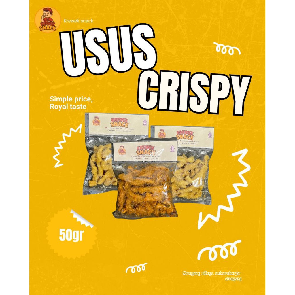 

USUS AYAM KHAS TASIKMALAYA DAUN JERUK KREWEK SNACK
