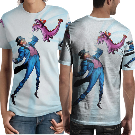 Dragons Anime Tshirt Fullprint Unisex Casual Bahan Polyester Jersey [PO 3 HARI]