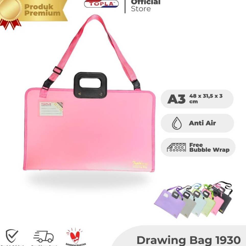 

KODE V93E Drawing bag193 tas buku gambar art bag map portofolio fotografi dan arsitek ukuran A3 Topla