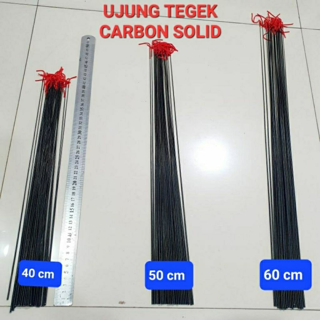 Star JORAN UJUNG CARBON SOLID TEGEK SEPAT 40 50 60 cm / JORAN UJUNG TEGEK