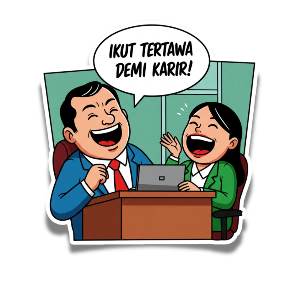 

Stiker Kantoran - “Kerja Kok Gini” Series - Ketawa karir