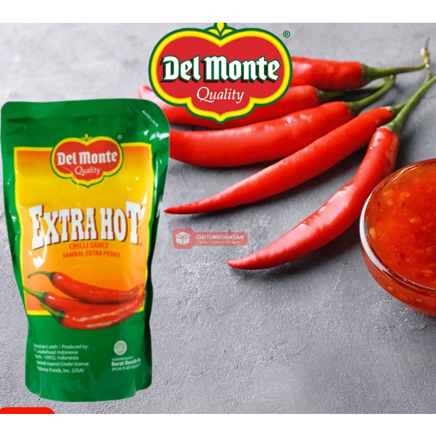 

Saus Sambal Delmonte / Saus Sambal Delmonte 1kg / Saus Extra Hot Chilli Pouch