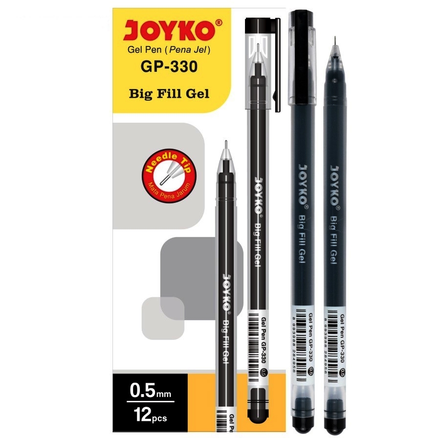 

Joyko GP-330 Big Fill Gel Pen 0.5mm - Set of 12 Pcs