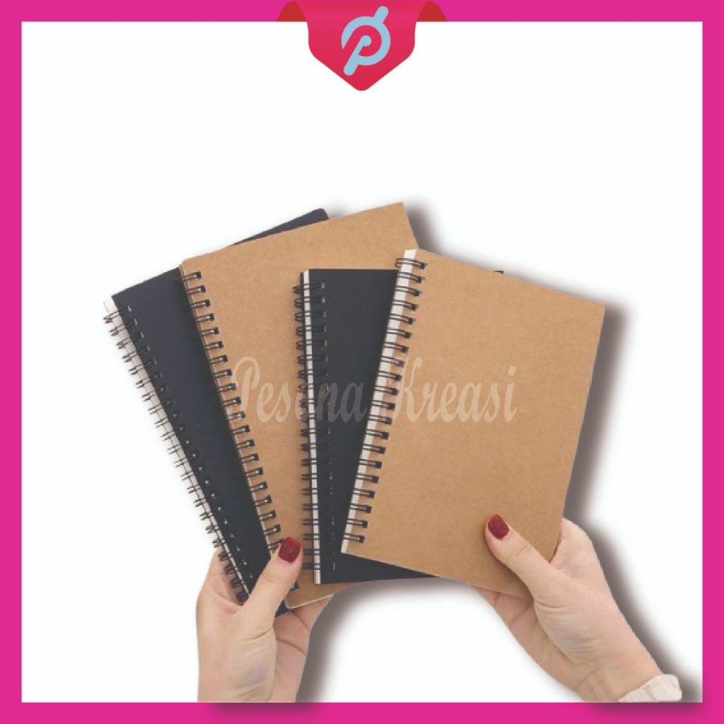 

Premium Notebook Garis A5 Dan A6 Buku Tulis Catatan Simple Jilid Spiral