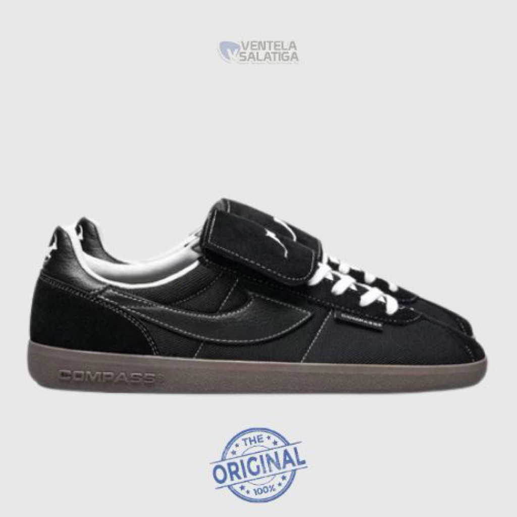 Compass Tribun Home Black ORIGINAL 100% | Sepatu Sneakers Hitam