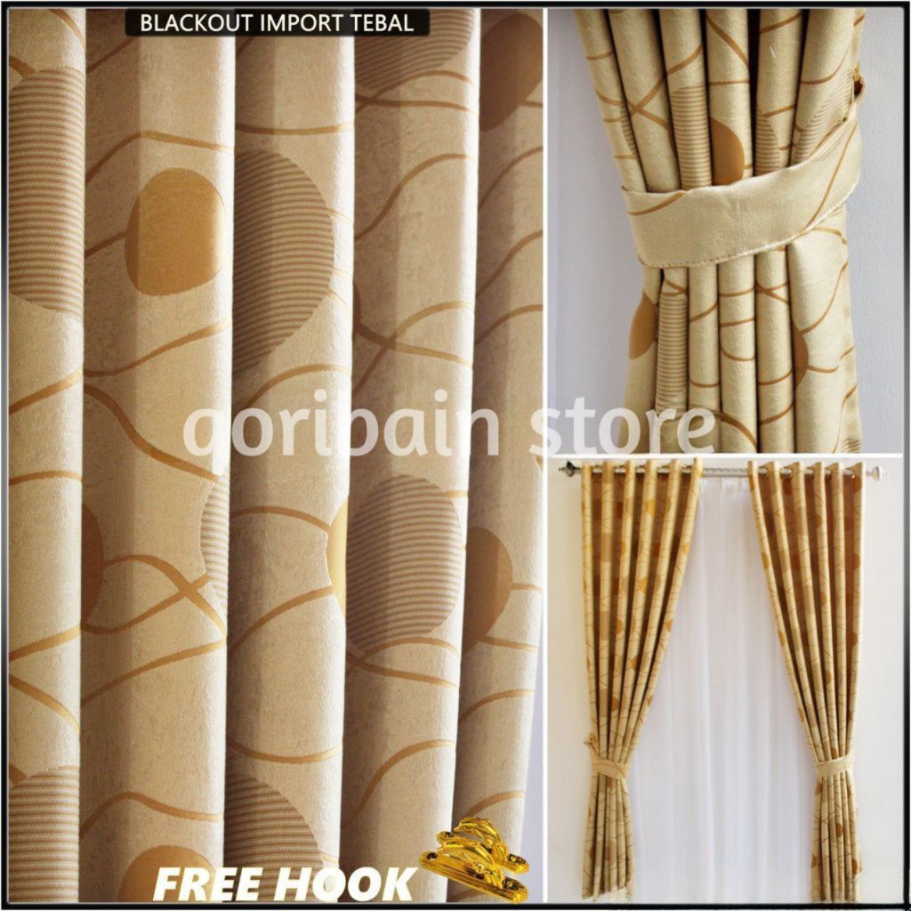 Gorden 12 Gelombang Bahan Blackout Acacia Tebal Hordeng Jendela Minimalis Elegan premium