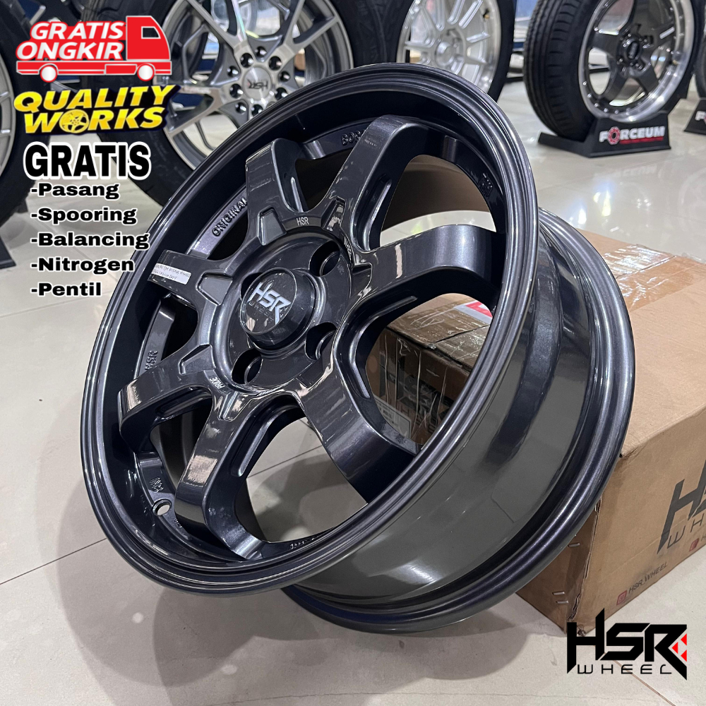 Velg Ring 15 Mobil Brio, Agya, Datsun, Sigra, Velg Racing HSR TJH Boroko