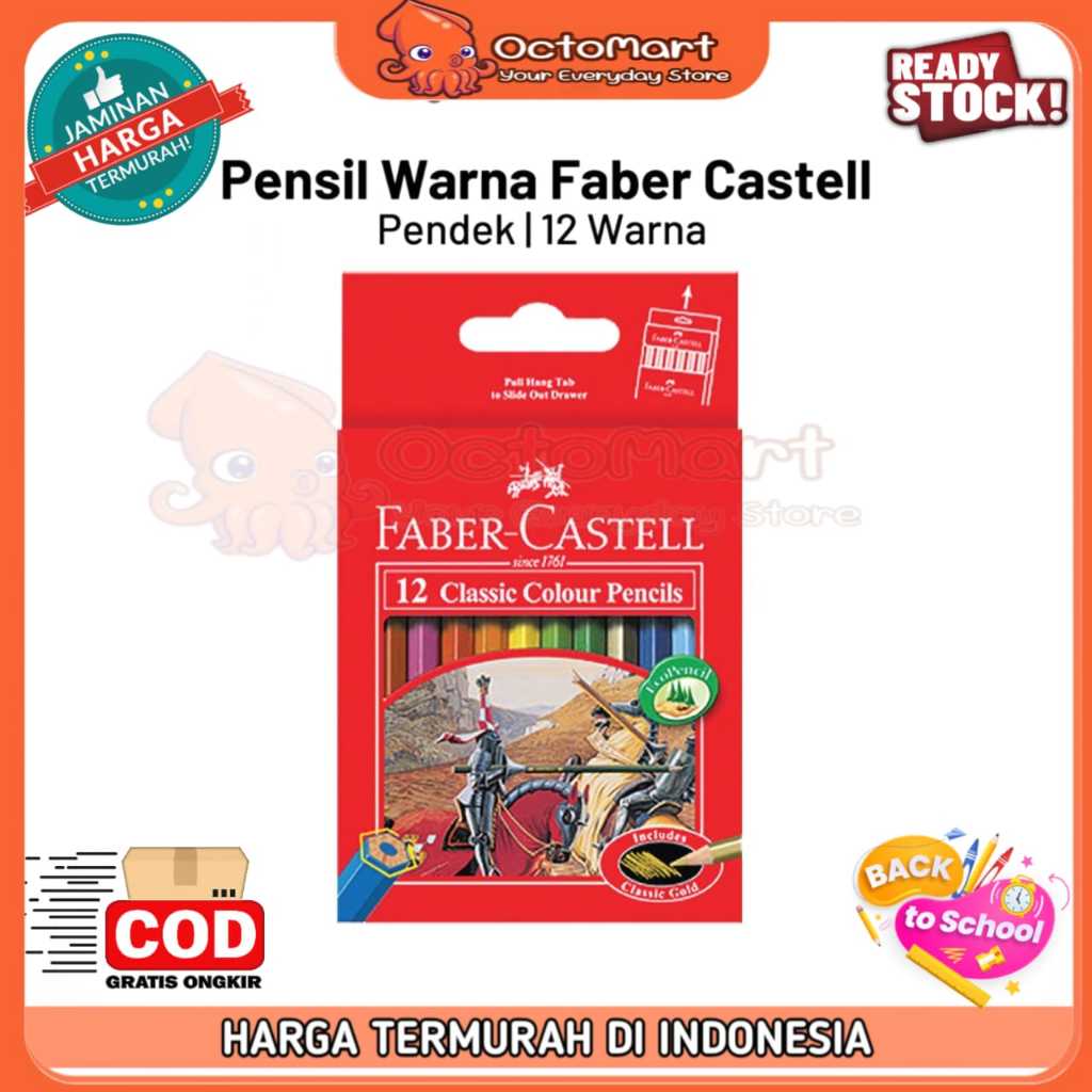 

Pensil warna Faber Castel 12 warna pendek classic