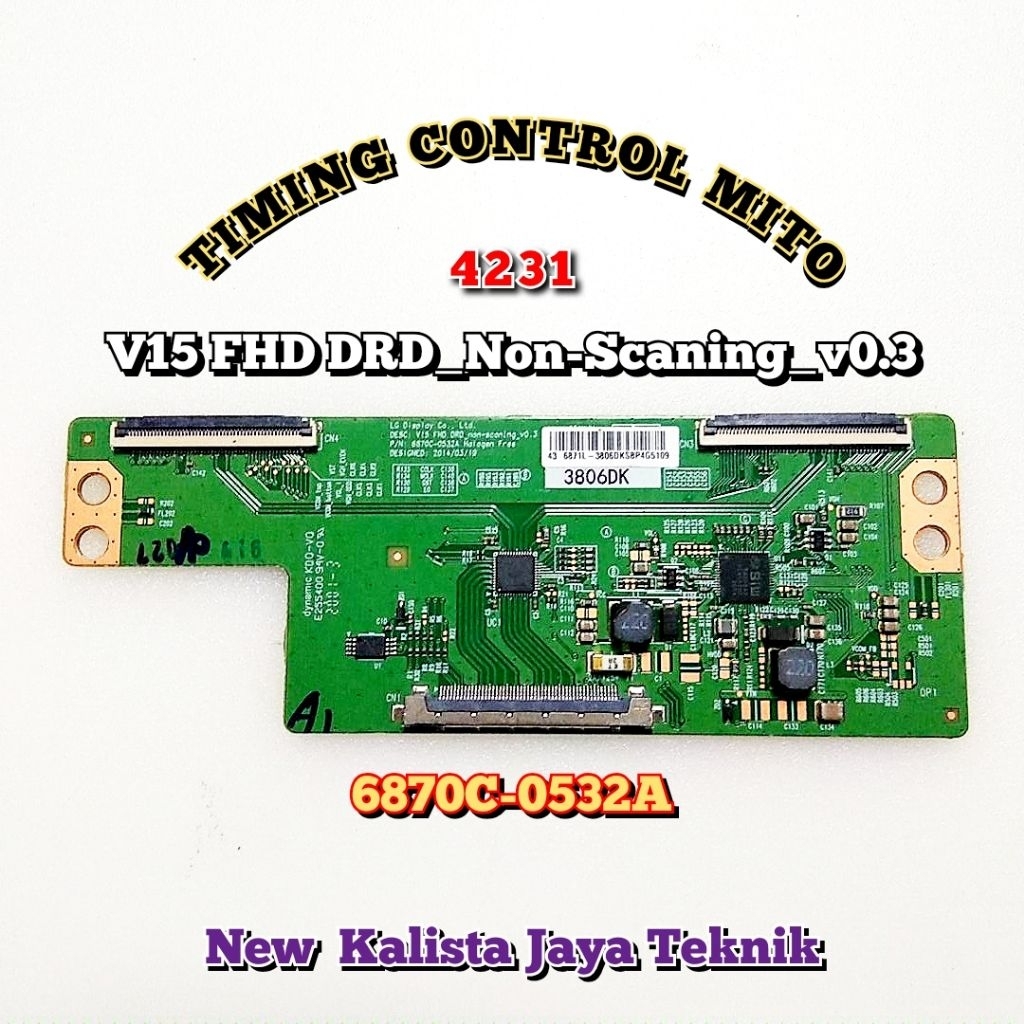 TCON TV MITO 4231 ORIGINAL 6870c - 0532a TCON 4231 TIKON TV 4231 TCON MITO 4231 MESIN TV 4231 TICON 