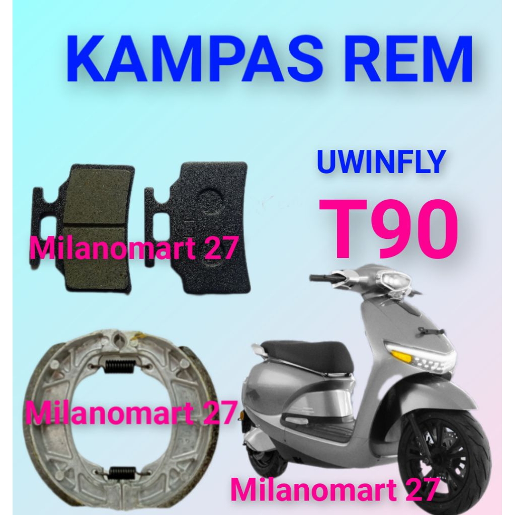 kampas rem uwinfly t90 kampas rem sepeda listrik uwinfly T 90