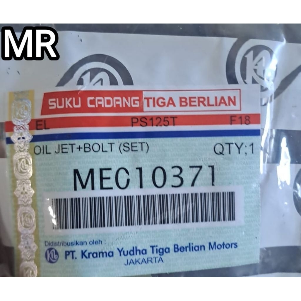 ps110 ps125 ps136 jet oil bolt baut dan penyemprot penyembur oli liner  Mitsubishi ps canter turbo 1