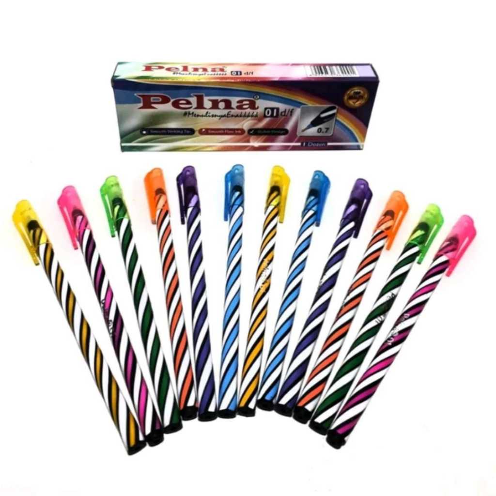 

( GROSIR 1 BOX isi 12 Pcs ) Pulpen PELNA Murah / Bolpoint Pen Alat Tulis Kantor