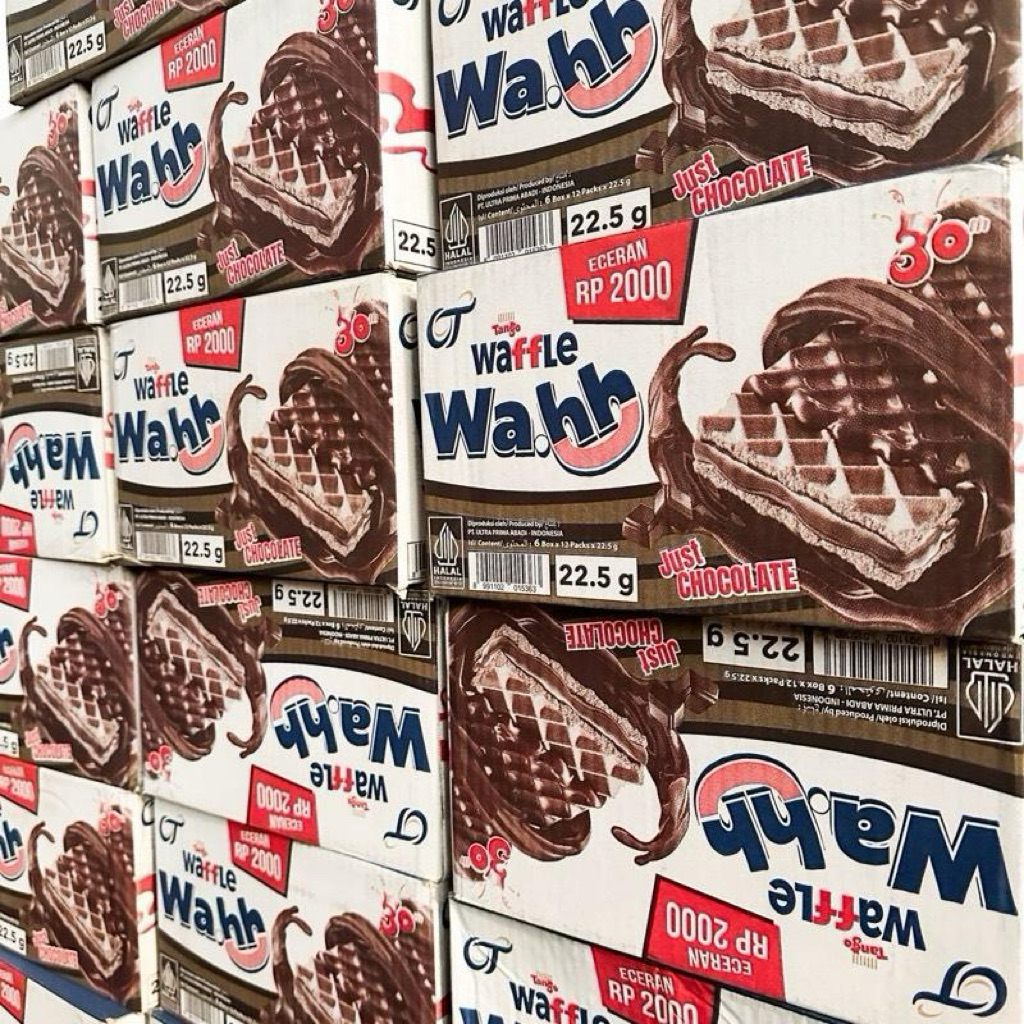 

TANGO WAFFLE WAHH ISI 72 PACKS Coklat Manis Renyah Crispy