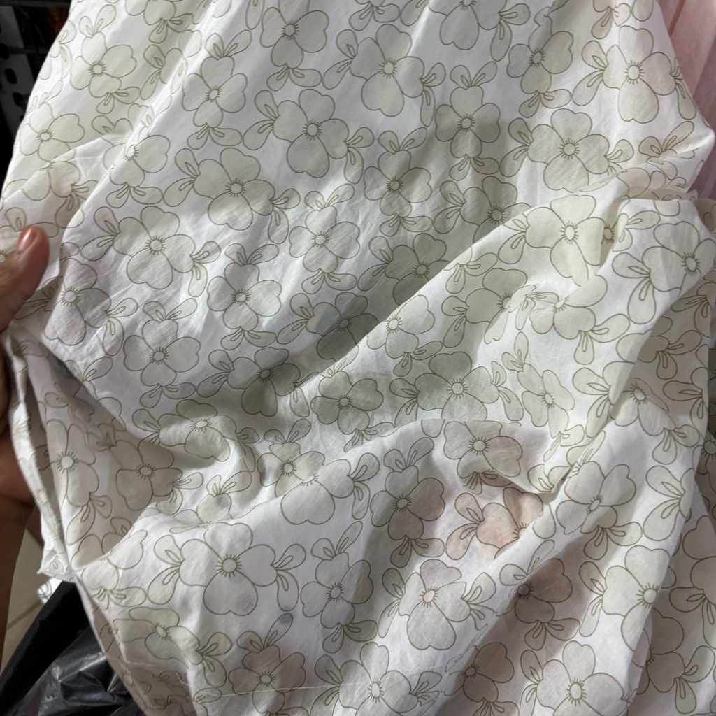 Kain Katun Paris Crinkle Motif Premium - kain katun embos motif bunga - kain katun paris motif - kai