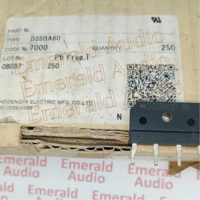 DIODA BRIDGE SISIR   4 A   600 V   D3SBA60-7000  ORIGINAL MADE by SHINDENGEN ELECTRIC MFG.CO.LTD JAP