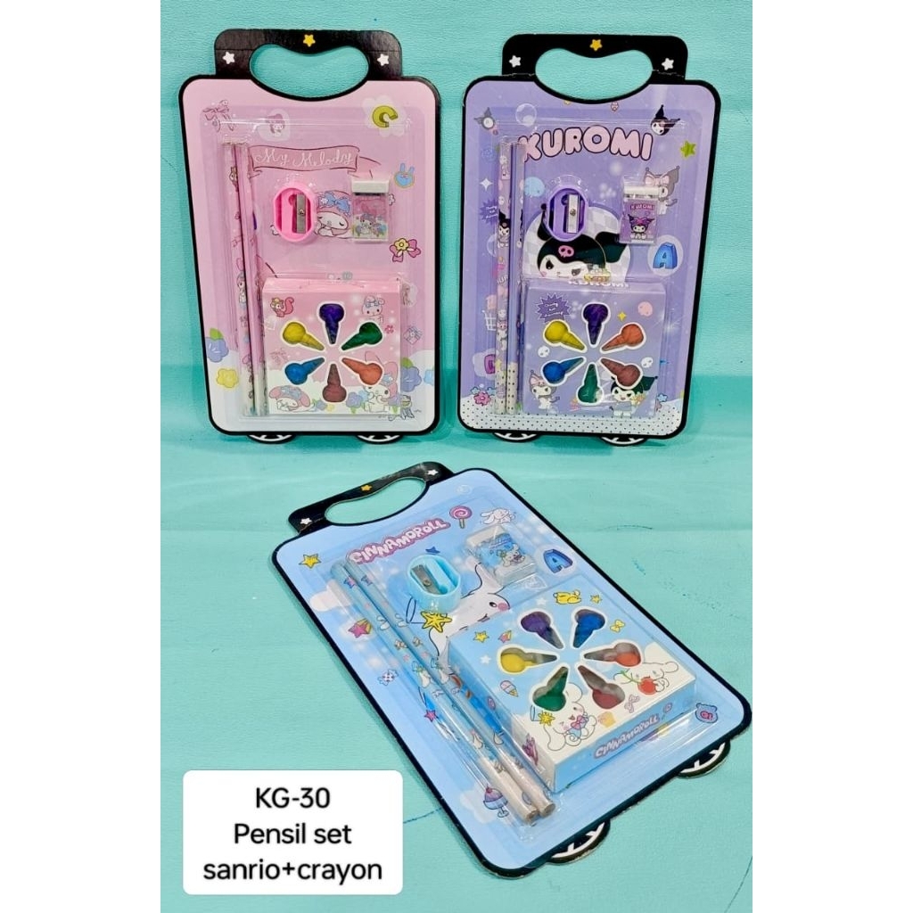 

1 LUSIN PENSIL SET CRAYON SANRIO ISI 12 SET