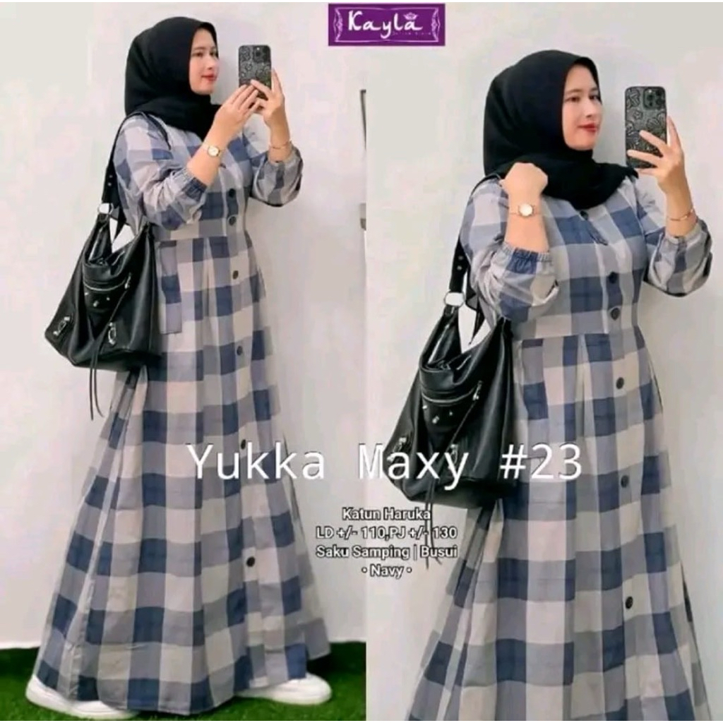 YUKA MAXY#23 GAMIS CANTIK MOTIP KOTAK TERBARU