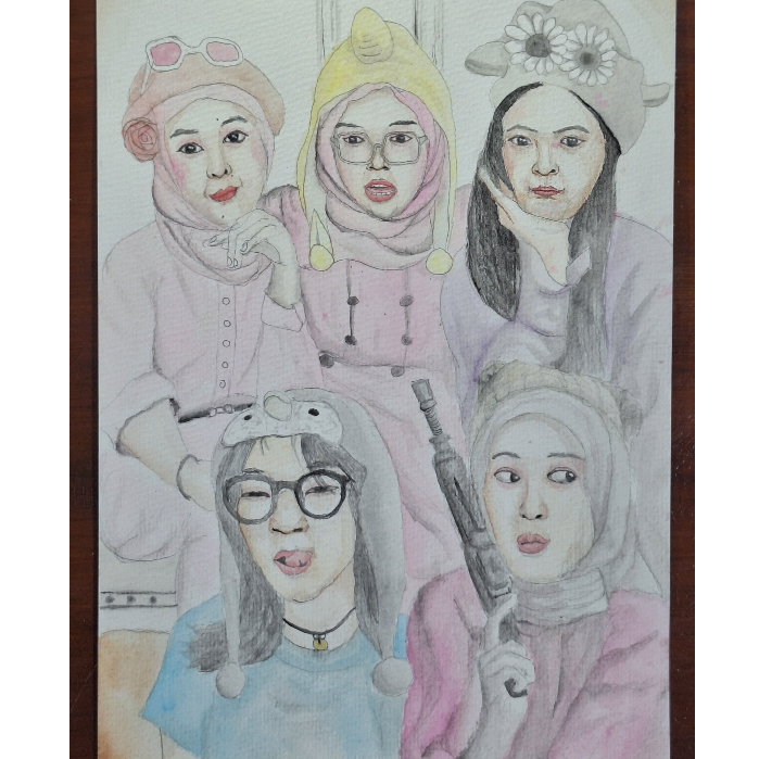 

PROMO MURAH BERKUALITAS LUKISAN WAJAH CAT AIR HAND MADE CUSTOM | Water Colour | kado ulang tahun