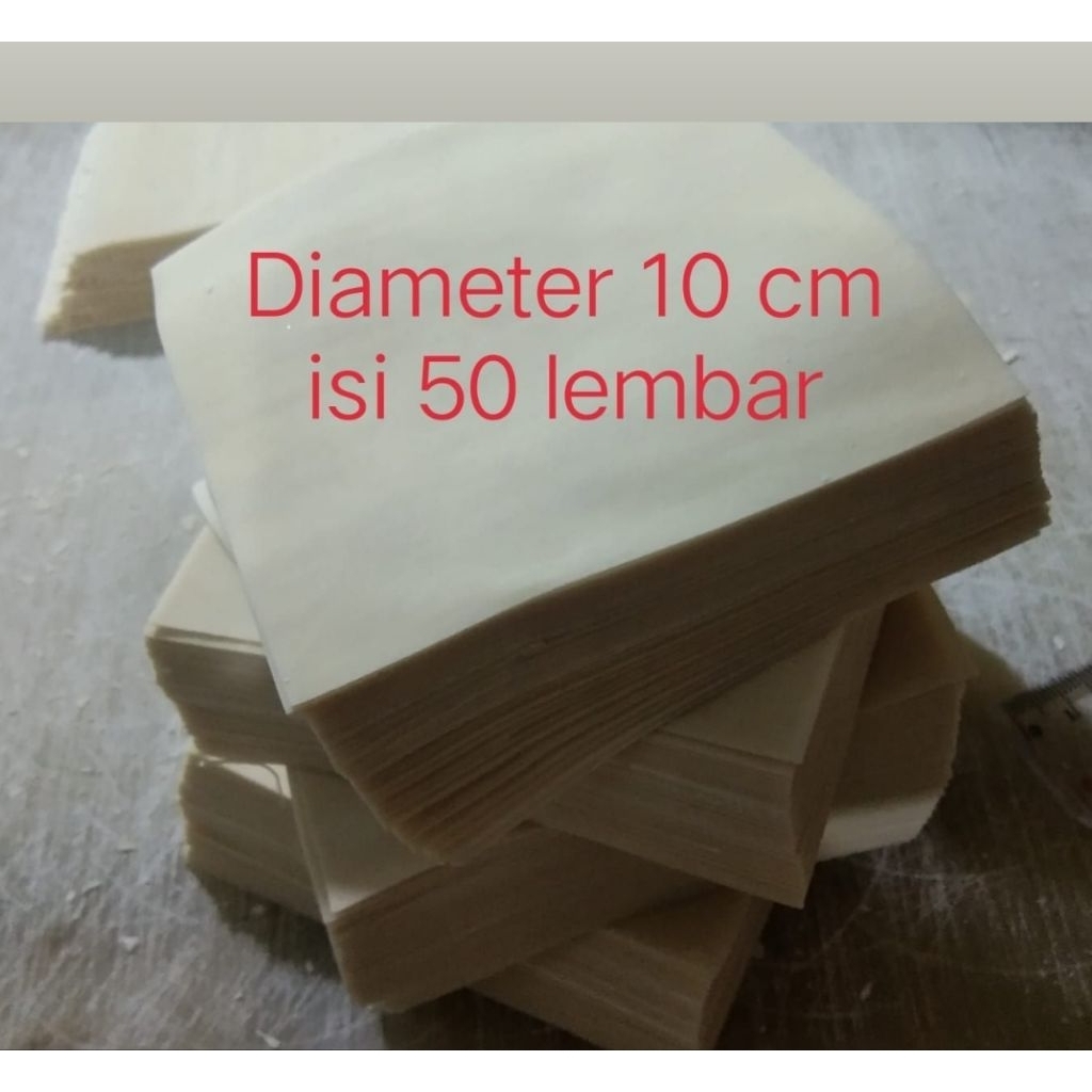 

Kulit dimsum kotak 10cm (1pack 50lembar) cocok utk pangsit/somay/batagor lentur tidak mudah sobek