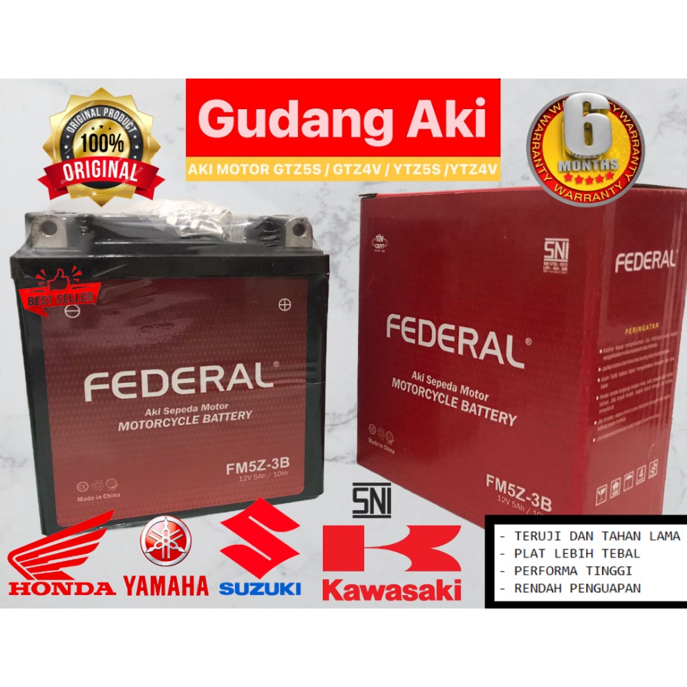 KODE I19X Aki Motor FULL KERING FEDERAL Gel YAMAHA Mio Sporty Mio Smile Vega R HONDA Supra Fit Astre