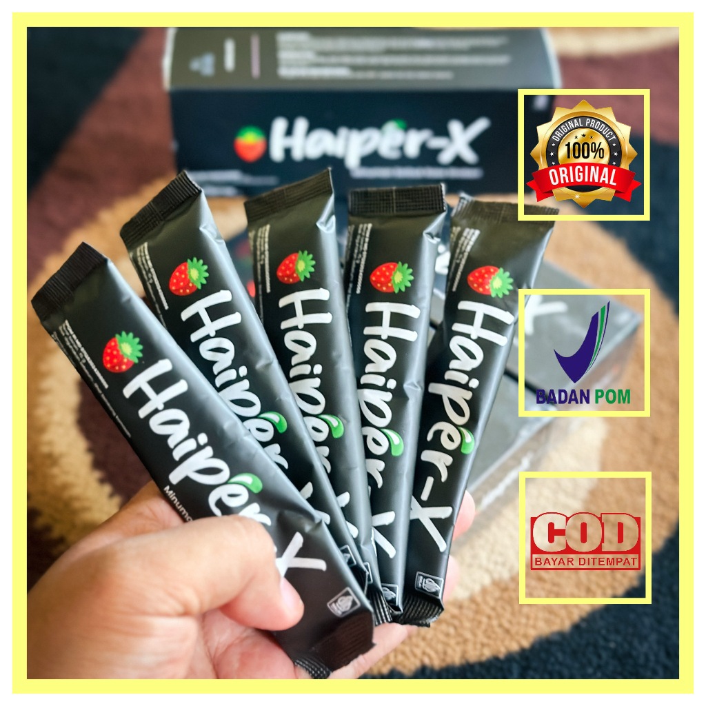 

1 Box Haiper-X Minuman Rasa Stroberri Bisa COD Original BPOM