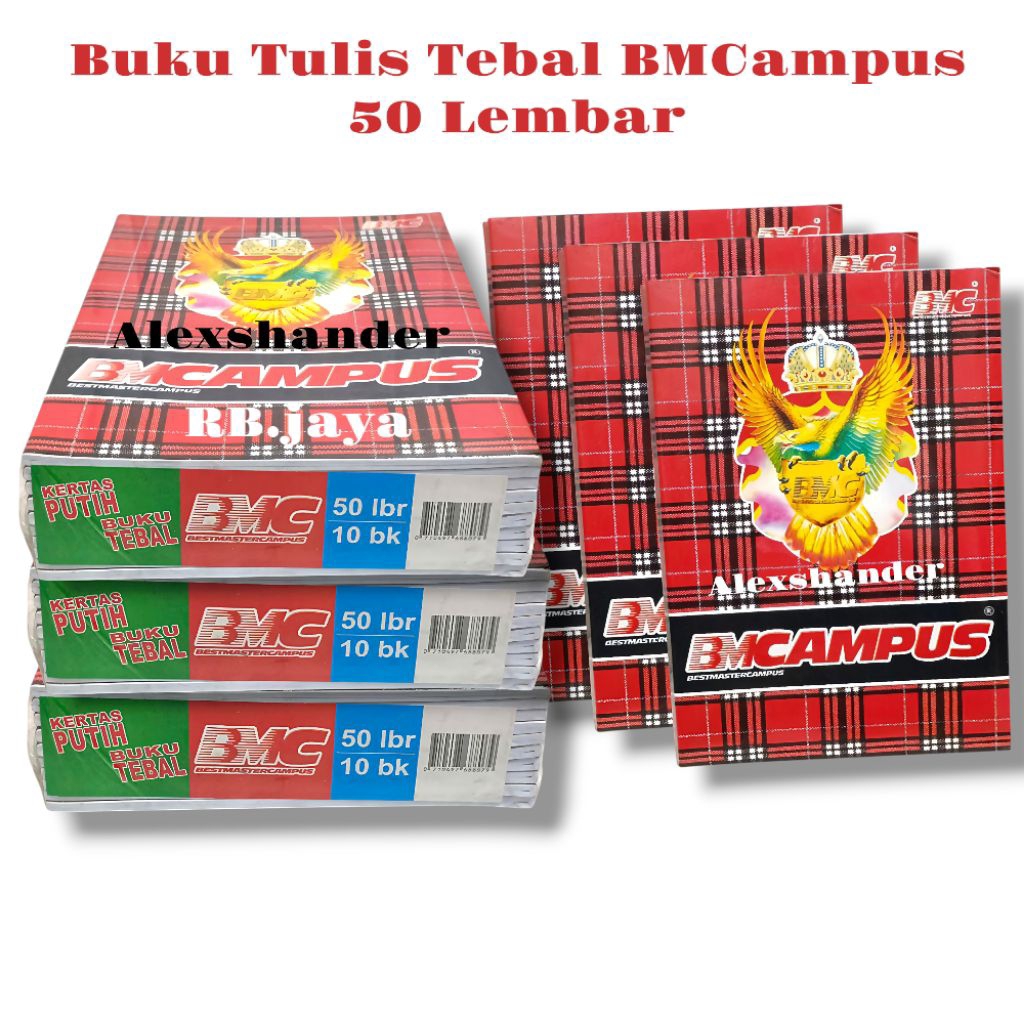 

PROMO 1 Pack isi 10 Pcs Buku Tulis BMCampus 50 Lembar Ukuran Besar/Boxy