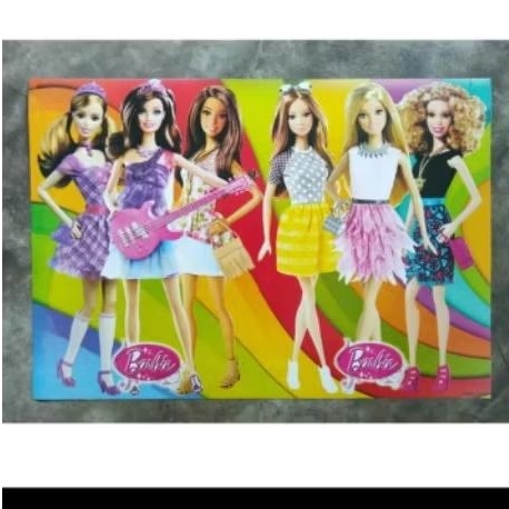 poster mainan anak tema barbie ukuran 35 x50 cm