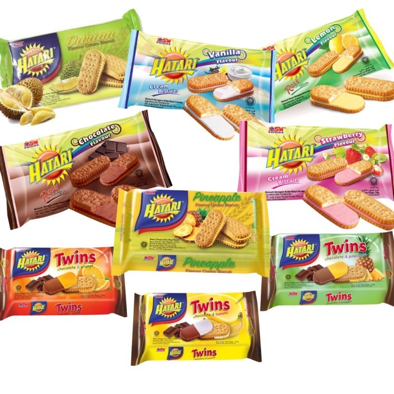 

HATARI All Varian 1PAK isi 7pcs - Hatari Preto - Bon Bon - Twins - Cream / Hatrai Murah/ Biskuit Murah