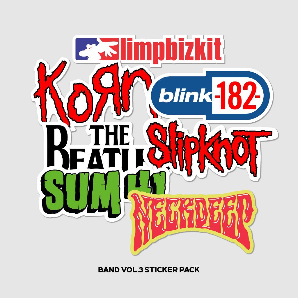 

Stiker Korn Slipknot Sticker Pack Band Vinyl Laminasi Glossy Anti Air Stiker Helm Laptop Motor