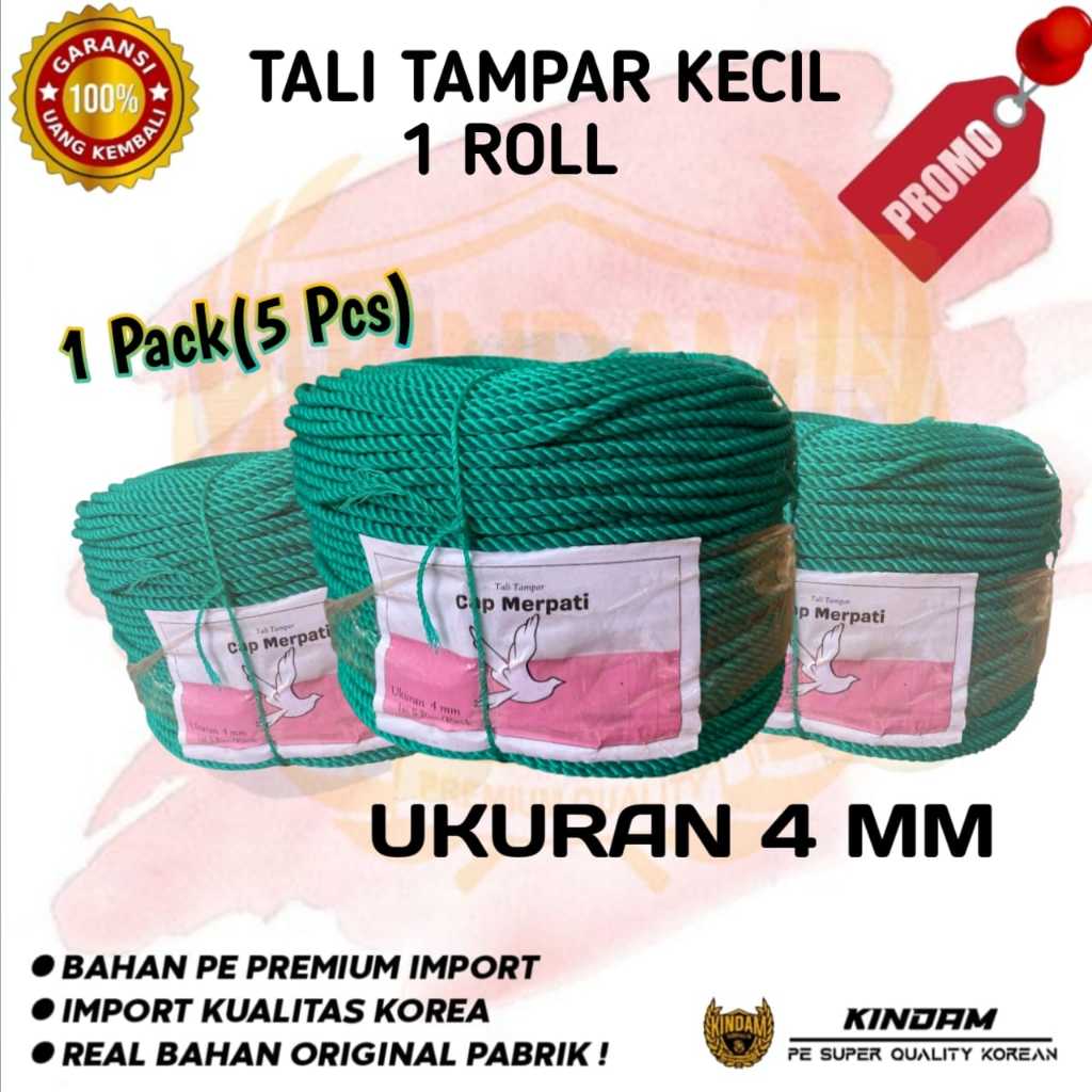 

TALI TAMPAR KECIL 1 ROLL UKURAN 4 MM KUAT DAN BERKUALITAS