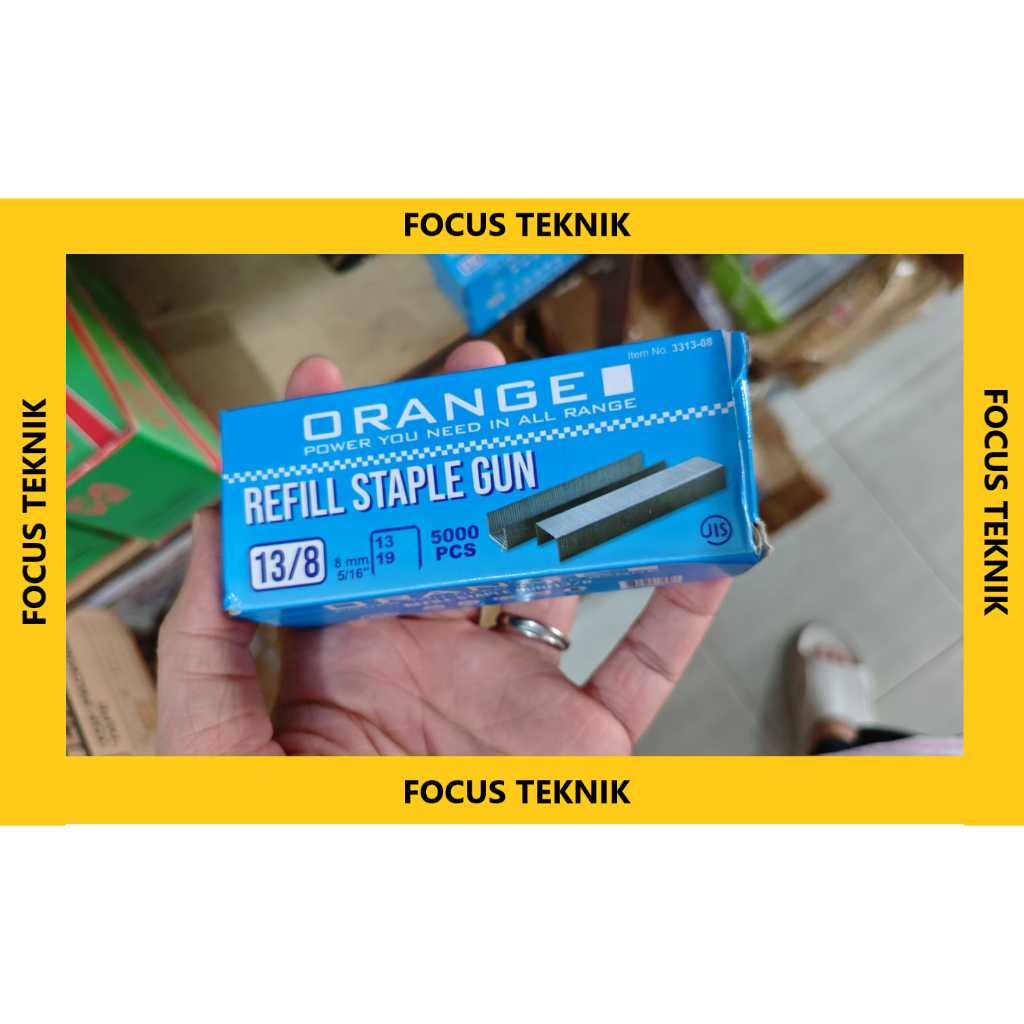 

ORANGE Refill Staple Gun – Isi Staples 13/8 (8mm) – 5000 Pcs per Box